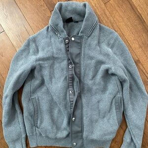 Armani Exchange Gray Knit Sweater zip or button option